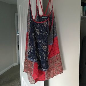 Maurice’s floral red and blue tank top